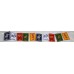 Tibetan, Hard Velvet, Best Quality, Horizontal, Door Prayer Flags (1 packet have 10 individual flags) - XX Small Size