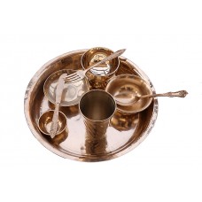 Normal Nepali Khana set,Thali set,Yellow/Shiny Quality - Mix Size