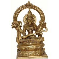 SARASHOWTI - Best quality statue hand work in Nepal by Master Artist. Shiny (Golden) Color - Large Size