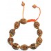 5 Faces Braclet very Speical Designed (knotted and Bronze metal plating) 10 Beads original from Nepal - Small size (12 mm)