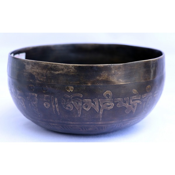 Saturn - Planetary, Therapeutic, Handmade, Nerabati, Etching, Carving (Double Bajra / Om), Singing Bowl - Extra Small Size Saturn - Planetary, Therapeutic, Handmade, Nerabati, Etching, Carving (Double Bajra / Om), Singing Bowl - Extra Small Size