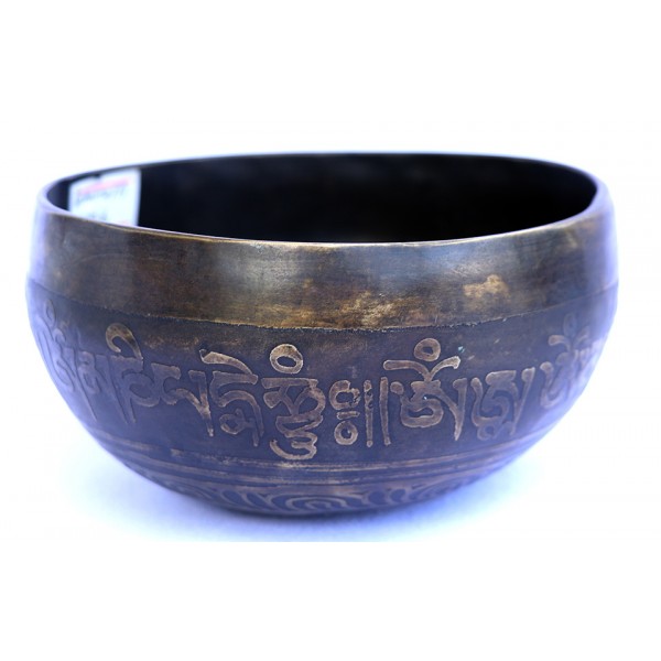 Saturn - Planetary, Therapeutic, Handmade, Nerabati, Etching, Carving (Double Bajra / Om), Singing Bowl - Extra Small Size Saturn - Planetary, Therapeutic, Handmade, Nerabati, Etching, Carving (Double Bajra / Om), Singing Bowl - Extra Small Size