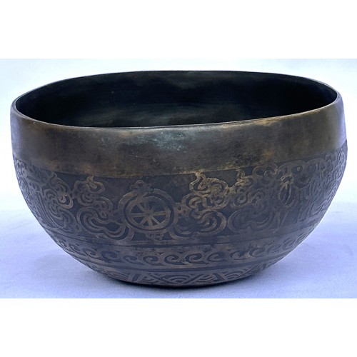 Solfeggio UT - Healing, Therapeutic, Handmade, Nerabati, Etching, Carving (Buddha's Eyes / Endless Knot), Singing Bowl - Extra Small Size Solfeggio UT - Healing, Therapeutic, Handmade, Nerabati, Etching, Carving (Buddha's Eyes / Endless Knot), Singing Bowl - Extra Small Size