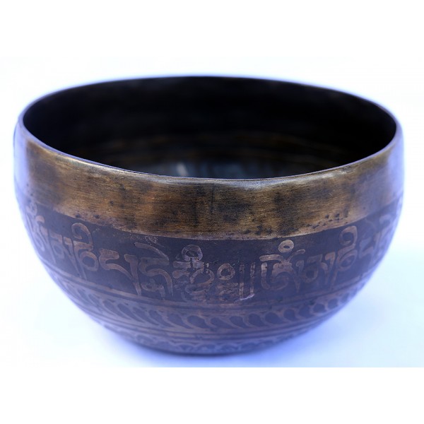 Perfect A - Healing, Therapeutic, Handmade, Nerabati, Etching, Carving (Double Bajra / Hum), Singing Bowl - Extra Small Size Perfect A - Healing, Therapeutic, Handmade, Nerabati, Etching, Carving (Double Bajra / Hum), Singing Bowl - Extra Small Size