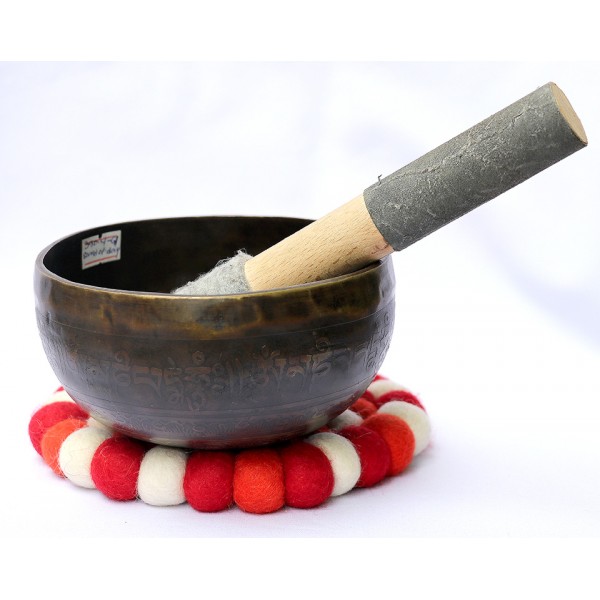 Solfeggio UT - Healing, Therapeutic, Handmade, Nerabati, Etching, Carving (Mantra / Endless Knot), Singing Bowl - Extra Small Size Solfeggio UT - Healing, Therapeutic, Handmade, Nerabati, Etching, Carving (Mantra / Endless Knot), Singing Bowl - Extra Small Size