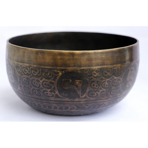 Pluto - Planetary, Therapeutic, Handmade, Nerabati, Etching, Carving (Conch Shell / Buddha's Eyes), Singing Bowl - Extra Small Size Pluto - Planetary, Therapeutic, Handmade, Nerabati, Etching, Carving (Conch Shell / Buddha's Eyes), Singing Bowl - Extra Small Size