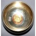 C# (DO#) - Musical, Therapeutic, Brass White Carved / Silver Printing, Molded Singing Bowl - Extra Small Size