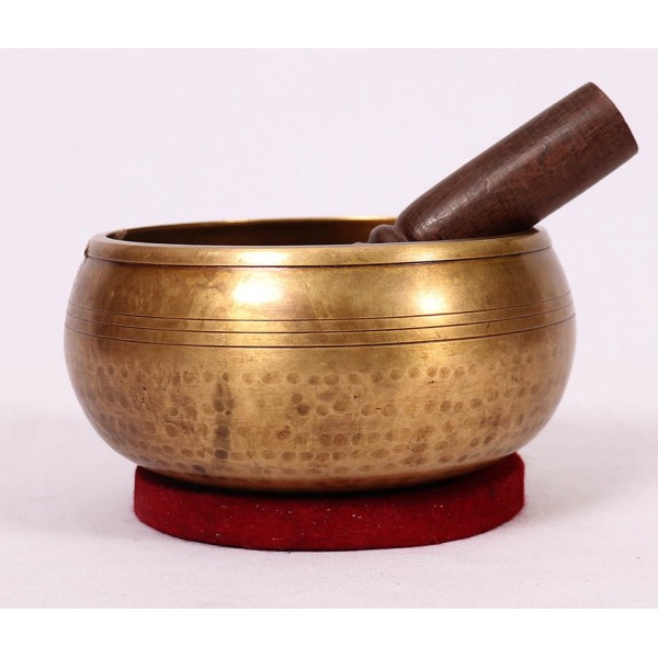 Chakra5 - Cast-moulded Brass Plain Hammered with Dice - Small Size Chakra5 - Cast-moulded Brass Plain Hammered with Dice - Small Size