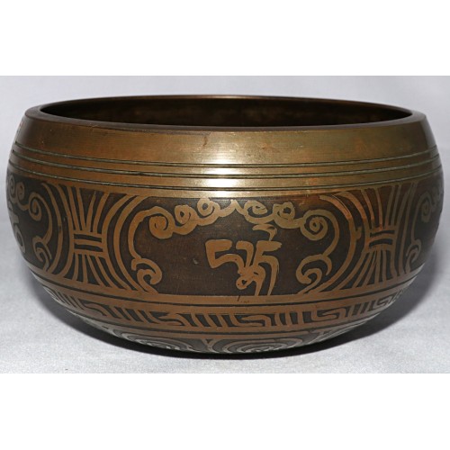Solar System - Symphonic, Tibetan, Therapeutic, Bronze White Etched, Molded Singing Bowl - Extra Small Size Solar System - Symphonic, Tibetan, Therapeutic, Bronze White Etched, Molded Singing Bowl - Extra Small Size