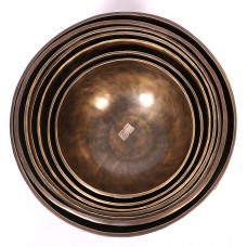 Harmonic Healing,  Musical Signing bowls SET, CHAKRA HEALING, TIBETAN SINGING BOWLS SET OF 7 NOTES -11.3-25.8 Cm