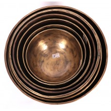 Harmonic Healing,  Musical Signing bowls SET, CHAKRA HEALING, TIBETAN SINGING BOWLS SET OF 7 NOTES -11-25.1 Cm