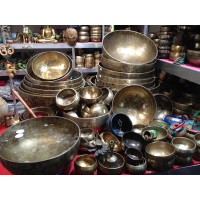 Tibetan Singing Bowls for Symphonic, Meditation, Handmade, Regular, Tiger Antique/Dim/Shiny or Antique Finish Singing Bowls - XX Large Size