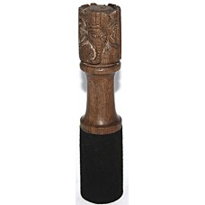 DESIGNED CARVED HANDLE (GOD HEADED) RINGER (Beater/Leather stick/Singing Bowl Stick) to play singing bowls essential - Large Size