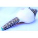 Metal Conch Shell(SHANKHA), powerful ancient healing (therapeutic) instrument, Hand work, Beautiful Design, White Color - Medium Size Metal Conch Shell(SHANKHA), powerful ancient healing (therapeutic) instrument, Hand work, Beautiful Design, White Color - Medium Size
